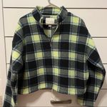 American Eagle Plaid Sherpa Quarterzip Photo 1