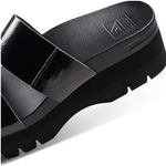 REEF NEW  Cushion Vista Higher Platform Sandal Women's Size 9 Black Patent Y2K Photo 5