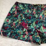 J.Crew NWT  Collection Watercolor 100% Silk Shorts green sz 6 Photo 2