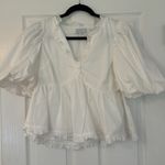Endless Rose  Puff Sleeve Peplum Top Photo 2
