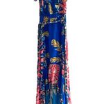 Flying Tomato Royal Blue Flower Detail High Low Ruffle Off Shoulder Dress S Photo 3
