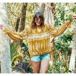 M.A.B.E. Apparel Athena Boho Blouse Top Sz. M Yellow Size M Photo 2