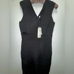 Reiss NWT  Salvia Knit Body-Con Black Dress Large Photo 5