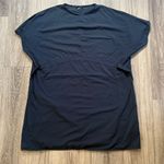 COS  Navy Blue Shirt Dress Size Small Oversized Tie back Cotton Blend Photo 0