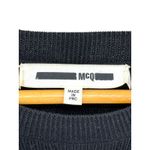 McQ 2016 Black Wool Blend Long‎ Sleeve Knit Sweater Dress w/ Fringe Hem sz S Size L Photo 2