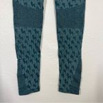 Oiselle  Green Lightning Bolt Printed Seamless Leggings Photo 3