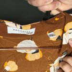 Equipment  Tortoise Shell Brown Flower Print Lorainna Silk Mini Dress size Medium Photo 6