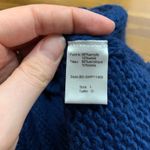 Elan Sweater Knit Pullover Pink Heart Royal Blue Long Sleeve Womens Size Large Photo 5