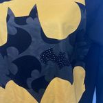DC Batman Small Black Yellow Batman Large Logo Bejeweled Sweatshirt Crewneck Photo 3