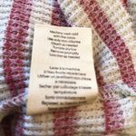 Free People We The Free Top  Red & Cream Striped Oversized Waffleknit Sz L EUC Photo 10