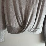 Pretty Rebel  Juniors Gray Long Sleeve Twist Front Top Size Large NWT Photo 3