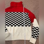 SheIn Women's rolled turtle neck pointelle knit sweater Photo 2