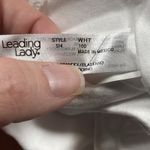 Leading Lady 44DD The Serena Wirefree Racerback Sports Bra (514) White Size undefined Photo 2