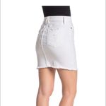 Good American  Distressed Denim Mini Skirt White Size 22 Photo 1