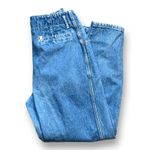 Vintage High Waist Baggy Barrel Jeans Pleated Tapered 80s 90s Medium Wash 25 Blue Photo 2