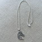 Sterling Silver Celtic Horse Pendant Necklace Photo 3