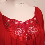 Vintage Kelly Reed 2 Pc Pajama Set-Medium-Embroidered Floral Yoke-Sheer-NEW Photo 3