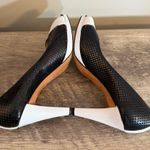 Arturo Chiang  Black White Leather High Heels Shoes Women’s Size 8.5 Open Toe Photo 7