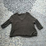 Sans Souci  Distressed Knit Sweater Gray Medium Photo 4