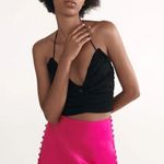 ZARA BNWT  WOMAN BUTTONED SATIN EFFECT SKIRT PINK FUCHSIA Photo 3