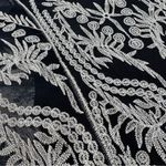 Ultra Pink  Black and Cream Gold Sheer Embroidered 3/4 Sleeve Tank Blouse Large Photo 3