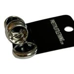 Pretty Little Thing Silver Simple Chunky Ring Set Size S/M Photo 4