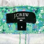J.Crew  Women’s Stretch High Rise Green Floral Denim Shorts 6 Photo 7