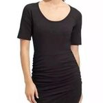 Athleta Seeker Ruched Scoop Neck Black Dress Photo 0