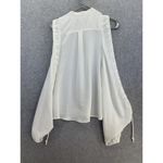 7 For All Mankind Women's Cold Shoulder Button Down Medium Japanese Fabric Photo 3