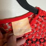 Sage & Paije Selfie Leslie bright red Aramis Long Sleeve Lace & Ruffle Dress Photo 5