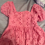 Altar'd State Pink floral bow in back  top Photo 0