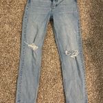 ZARA Women's Blue Distressed Jeans Photo 2