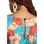 Farm Rio New x Anthropologie Puff Sleeve Bubble Blouse Floral Swiss Dot Top SM Photo 4