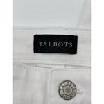 Talbots  Jeans Women's 16 Pedal Pusher Crop White Denim‎ Cotton Coastal Photo 5