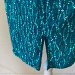 VINTAGE TEAL SEQUIN SPARKLY SHIFT DRESS. Size 6 Blue Photo 5