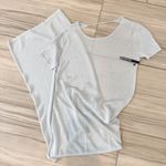 NWT Aya Muse Portia Open Back Slinky Sheer Midi Dress in Ice Melt Blue Size XS Photo 2