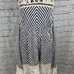 Hazel Boutique Hazel 100% cotton striped dress with lace size medium women Photo 1