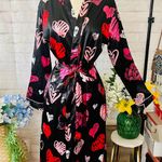 Boutique Black Silk Heart Robe Photo 0