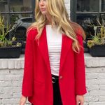 Free People Sag harbor Red vintage wool blazer sz medium womens Photo 0