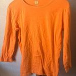 Anne Klein  Bright Orange 3/4 Sleeve Top large Photo 0