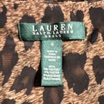 Ralph Lauren Lauren Ralph Lauren Dress Brown Black Cheetah Print Sheath Chic Edgy Career Photo 5