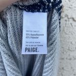 Paige  Size XS Midi Striped Ruffle Rayon Belted Side Slit Blue Navy Photo 8