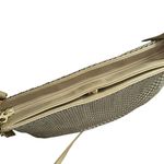 Whitting and Davis Metal Mesh Clutch Crossbody Handbag Tan Photo 4
