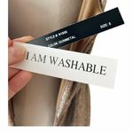 ADDISON EVENING Gold Gown Glitter Metallic Dress Sleeveless V Photo 7