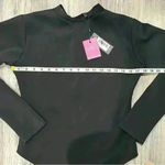 Pretty Little Thing NWT  Black Long Sleeve Zip Mock Neck Scuba Swimsuit Size 10 Photo 5