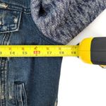 Free People Distressed Denim Jacket Womens Small Blue 90's Grunge Hipster Y2K Photo 8