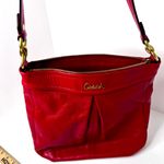 Coach Ashley Vibrant Red Leather Hippie Shoulder Bag Photo 7
