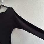 Anthropologie  Shea Ribbed Rib Knit Sweater Midi Dress Black Boat Neck Small Photo 8