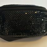 BLACK METAL MESH WAIST BELT BAG AWESOME FANNY PACK 8”X 3” VEGAN ADJUSTABLE STRAP Photo 5