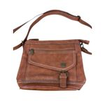 Born concept b.ø.c Cognac Brown Faux Leather Crossbody Bag Messenger Purse Photo 2
